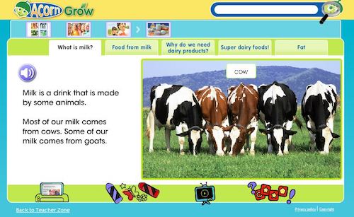 Screenshot of AcornGrow